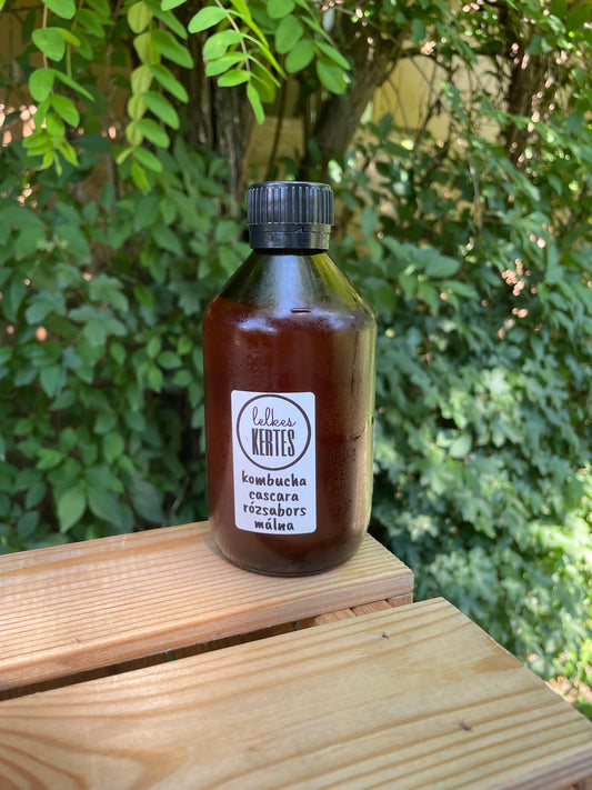 Kombucha cascara rózsabors-málna