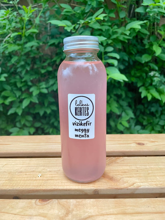 Fermentált vizikefír meggy-menta